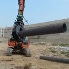 Excavator Use Rotating Grapple For Wood Settlement and stone transport