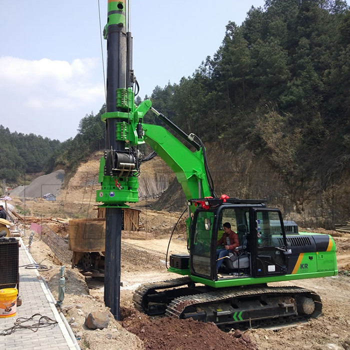 24m 13t Excavator Attachment Pile Driving Rig For Foundation