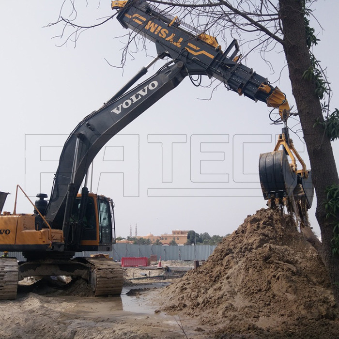 Clamshell Frame Synchronous Excavator Boom Subway Repair 4950kg Clamshell Telescopic Arm ...